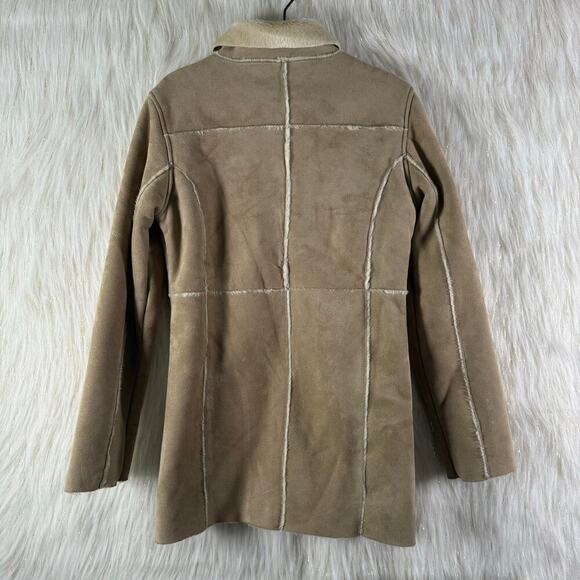 Jack and Jill Women's Brown Pockets Full Zip Collared Long Sleeve Coat Size S - Picture 4 of 9